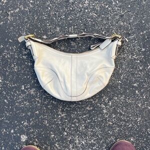 Coach Elegant White Leather SoHo Shoulder Bag
